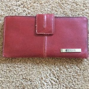 Kenneth Cole Reaction Burgundy Red Wallet for checkbook, cards, ID